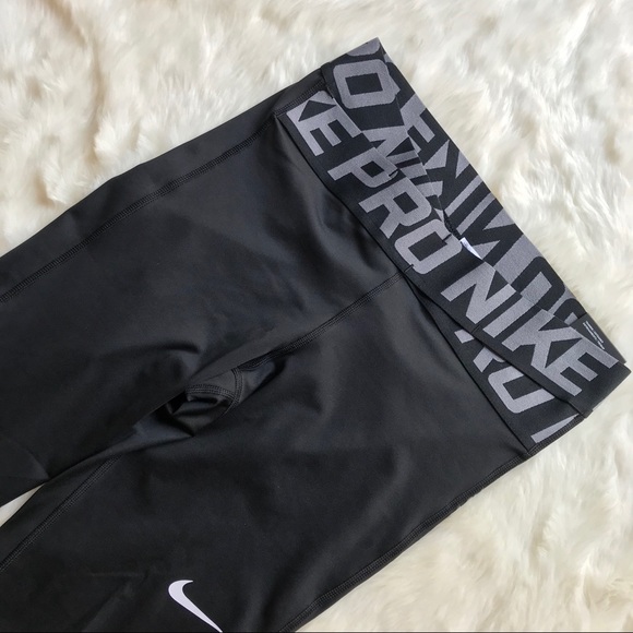 Nike Pro Black Crossover Band Leggings - Picture 7 of 7
